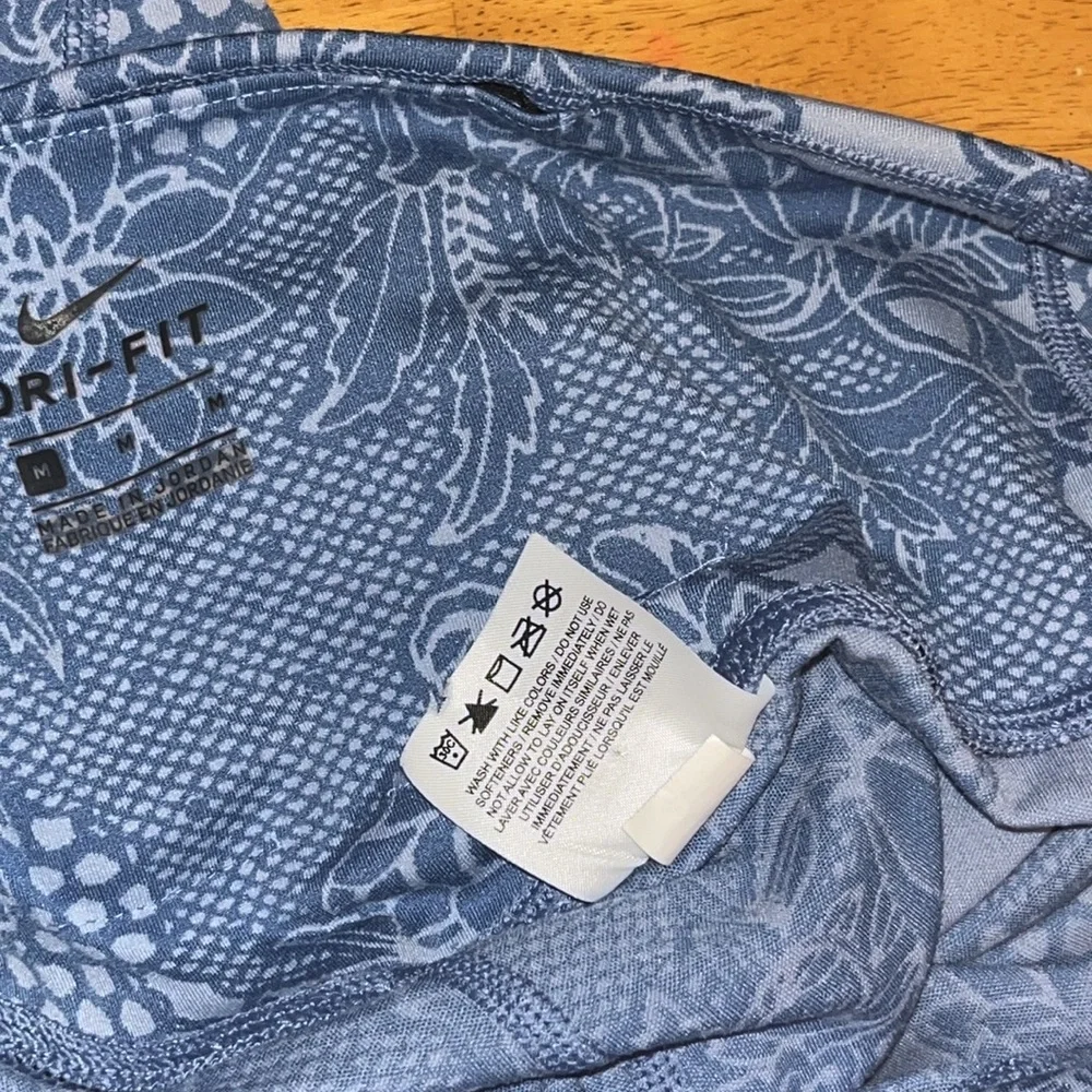 Nike Sculpt Victory Tight Fit Leggings Blue Floral Dri Fit Womens Medium